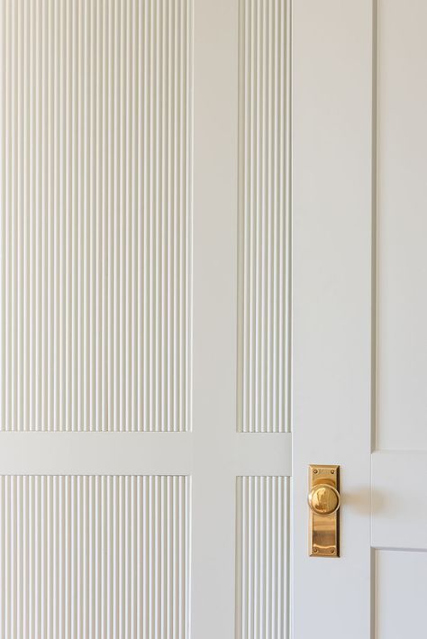 Tips for designing with wall treatments - Studio McGee Raised Wall Paneling, Bm Proposal Paint, Modern Wall Trim, Modern Historic Home, The Mcgee Home, Interior Door Hardware, Mcgee Home, Round Moulding, White Door