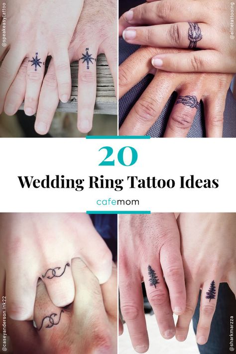 Couple Ring Finger Tattoos, Tatoo Ring, Engagement Tattoos, Wedding Band Tattoos, Wedding Ring Tattoo Ideas, Wedding Ring Finger Tattoos, Ring Tattoo Ideas, Wedding Ring Tattoos, Married Couple Tattoos