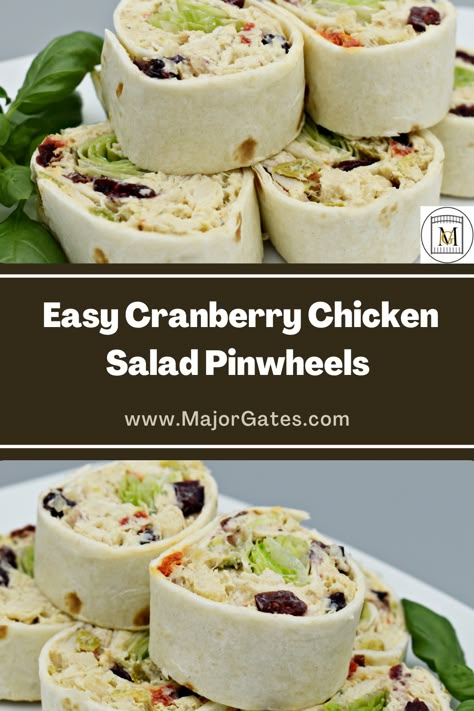 Cranberry Chicken Pinwheels, Chicken Salad Roll Ups Wrap Recipes, Chicken Cranberry Wrap, Chicken Salad Roll Ups, Chicken Salad Wraps Recipes, Cranberry Chicken Salad Pinwheels, Chicken Salad Pinwheels, Pinwheel Appetizers Chicken, Chicken Salad Pinwheels Appetizers