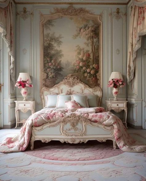 French Bedroom Decor, Vintage Inspired Bedroom, Home Decor Ideas Bedroom, Romantic Bedroom Decor, Decor Ideas Bedroom, Romantic Bedroom, Vintage Bedroom, Dream House Rooms, Ideas Living Room