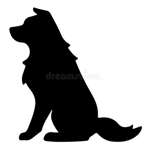 Dog Sitting Down Drawing, Sitting Dog Silhouette, Sitting Pose Illustration, Border Collie Outline, Black Dog Drawing, Quilling Outlines, Border Collie Silhouette, Border Collie Drawing, Amber Tattoo