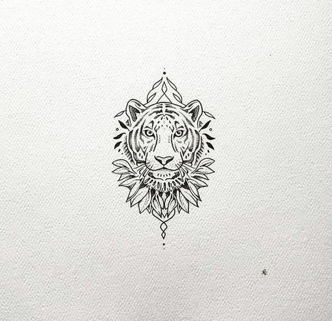 Tiger Tattoo Design, Small Tattoos Simple, Beard Tattoo, Tiger Tattoo, Dream Tattoos, Tattoo S, Creative Tattoos, Finger Tattoos, Mini Tattoos