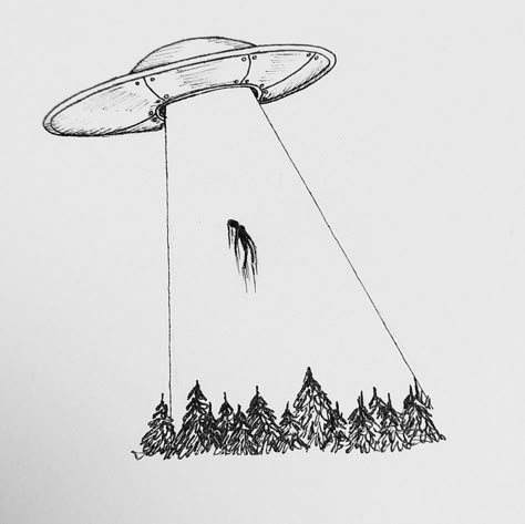 Ufo Tattoo Simple, Alien Ufo Tattoo, Ufo Doodle, Abduction Tattoo, Alien Sketch, Ufo Drawing, Donut Graphic, Grey Aliens, Spaceship Drawing