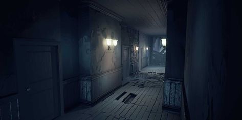 How to build content for horror games Horror Game Environment, Horror Maze, Manor Interior, Engine House, Indie Game Art, Game Environment, Scene Design, Unreal Engine, Creepy Art