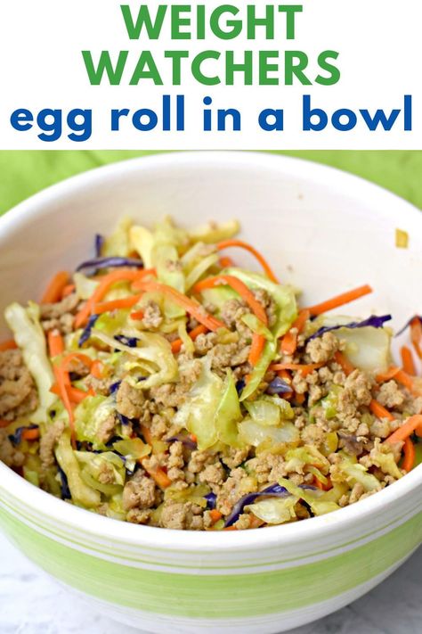 Keto Egg Roll, Low Points Weight Watchers, Weight Watchers Meals Dinner, Weight Watchers Program, Eggroll In A Bowl, Egg Roll In A Bowl, Weight Watchers Chicken, Weight Watchers Recipes Desserts, Ww Meals