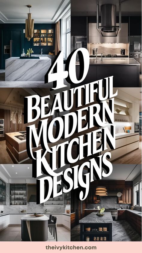 "Collage of six modern kitchen designs with varied styles and color schemes." Kitchen Ideas Elegant, Latest Kitchen Designs Modern, Modern Kitchen Layout, Modern Luxury Kitchen Design, Luxury Kitchen Cabinets, Luxury Kitchen Designs, Modern Luxury Design, Stylish Kitchen Design, Luxury Kitchen Design Modern