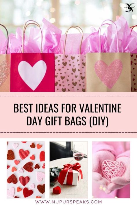 Best Valentine Gift Bag Ideas You Need Now (DIY) Valentine Gift Bags For Adults, Valentine Gift Bag Ideas, Valentines Gift Bag Ideas, Goody Bags For Adults, Valentine Gift Bags, Valentines Day Party Favors, Haribo Gummy Bears, Gift Bag Ideas, Valentines Day Bags