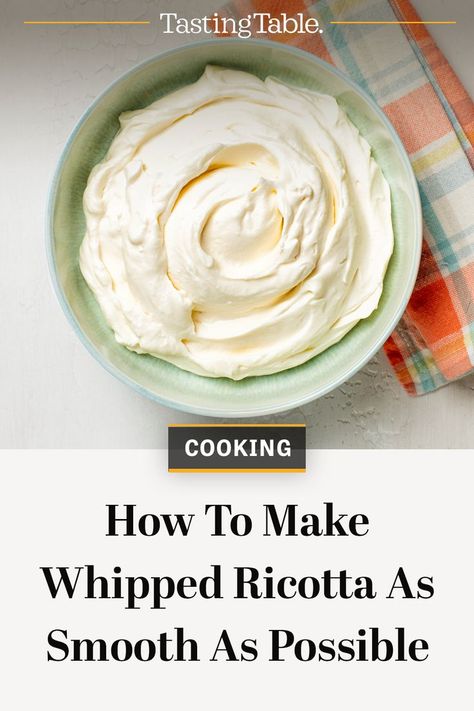 Riccota Cheese Recipes, Whipped Ricotta Recipe, Ricotta Pizza, Ricotta Cheese Recipes, Whipped Ricotta, Homemade Seasoning, Ricotta Recipes, Filling Food, Dip Recipes Easy