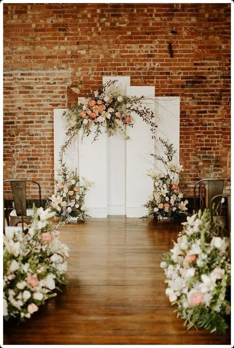 White Ceremony Backdrop, Wedding Focal Point Backdrops, Arch Backdrop Panels Wedding, Wedding Ceremony Indoor Backdrop, Vintage Backdrop Wedding, Backdrop For Ceremony, Wedding Backdrop Alter, Elegant Wedding Photo Backdrop, White Backdrop With Flowers