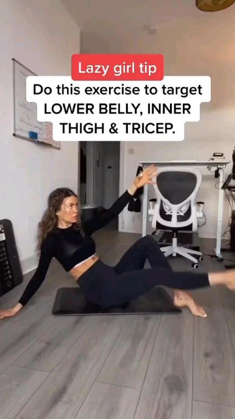 Tone Lower Belly, Quick Workouts At Home, Girl Exercise, Getting Lean, Pilates Workout Routine, Exercise To Reduce Thighs, Quick Workouts, Exercises At Home, Home Exercises