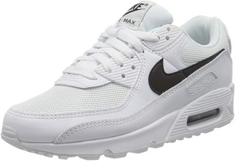 Nike Womens Air Max 90 Womens Running Casual Shoes Cq2560-101 Size 7.5 White/Black/White Jordan Apparel, Kenny Chesney Concert, College Shoes, Women Oxfords, Air Max 90 Women, Ladies Sneakers, White Running Shoes, Black And White Sneakers, Sport Shoes Women