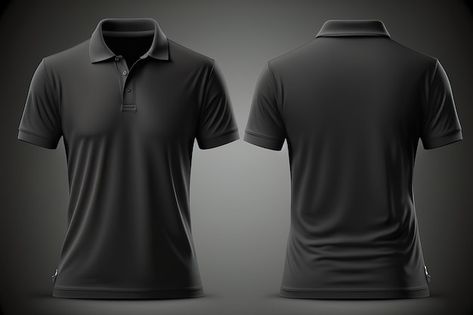 Photo blank polo t shirt for men templat... | Premium Photo #Freepik #photo #long-shirt #man-mockup #shirt #t-shirt Polo Shirt Mockup, Black Polo T Shirt, Mockup Camisa, Men's Tshirt Design, Polo Shirt Outfit Men, Mock Up T Shirt, Black Collared Shirt, Polo T Shirts For Men, Polo Shirt Outfits