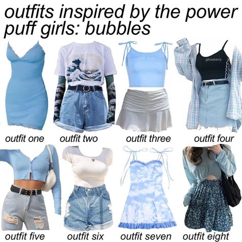 Bubbles Outfit Powerpuff, Powerpuff Girls Outfit Ideas, Powerpuff Girls Inspired Outfits, Daydreaming Scenarios, Bbg Outfits, Bubbles Powerpuff, Powerpuff Girls Costume, Bubble Clothes, Zodiac Aesthetic