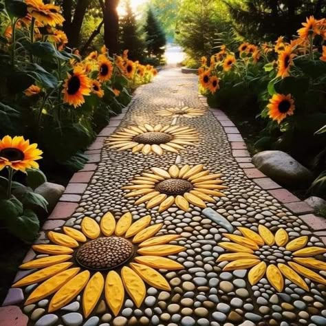 Rock Garden Design, Garden Decor Projects, Garden Walkway, Stone Path, Outdoor Decor Backyard, Mosaic Garden, Garden Yard Ideas, Garden Pathway, Garden Decorations