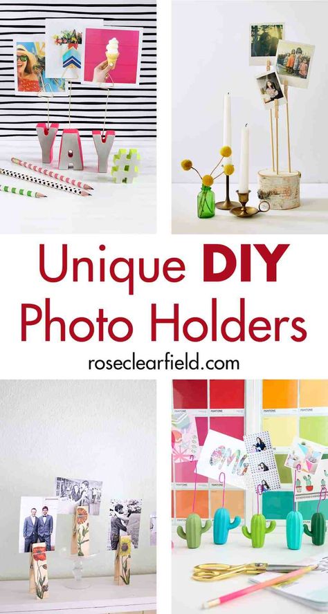 Diy Photo Stand Display Picture Holders, Diy Table Picture Holder, Diy Photo Holder Stand, Rock Picture Holder, Diy Photo Stand, Diy Picture Holder, Picture Holder Diy, Photo Holder Diy, Retirement Hobbies