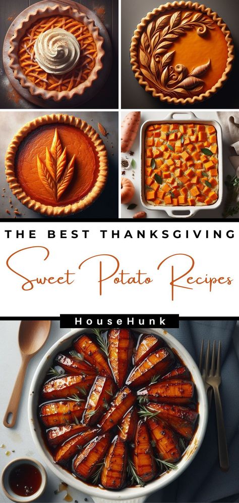 If you love sweet potatoes, you'll love this post! I've rounded up 19 of the best Thanskgiving sweet potato recipes that are easy, delicious, and perfect for fall. You'll find soups, casseroles, pies, and more that feature this versatile and nutritious ingredient. These recipes are sure to make your fall menu more colorful and flavorful. Pin this post now and save it for later! Sweet Potato Casserole Ina Garten, Thanksgiving Sweet Potatoes Recipes, Unique Sweet Potato Recipes, Sweet Potato Stove Top, Leftover Sweet Potato Recipes, Sweet Potato Thanksgiving Recipes, Sweet Potato Recipes For Thanksgiving, Sweet Potato Ideas, Sweet Potato Recipes Thanksgiving