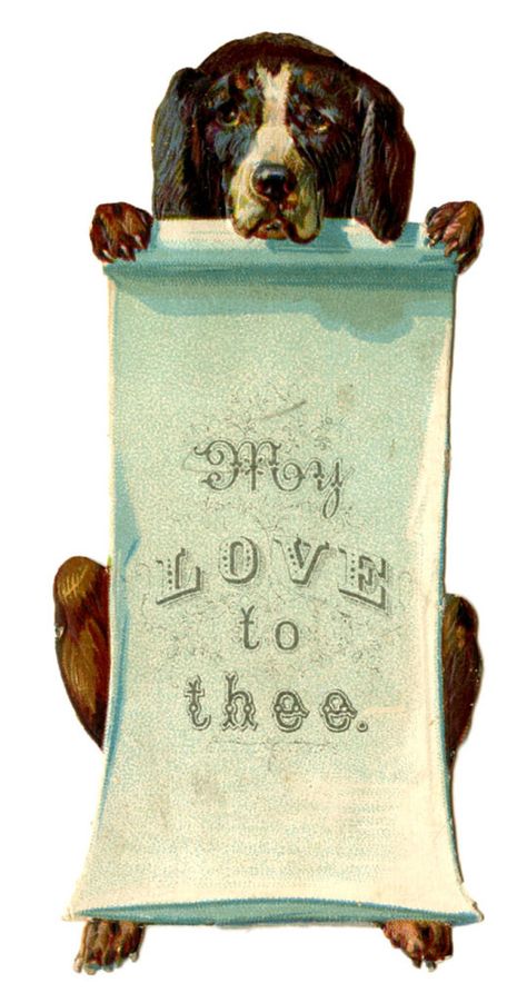 27 Реколта куче изображения! - Графичната фея Victorian Valentines, The Graphics Fairy, Victorian Scrap, Retro Images, Graphics Fairy, Images Vintage, Dog Images, Dog Signs, Vintage Dog