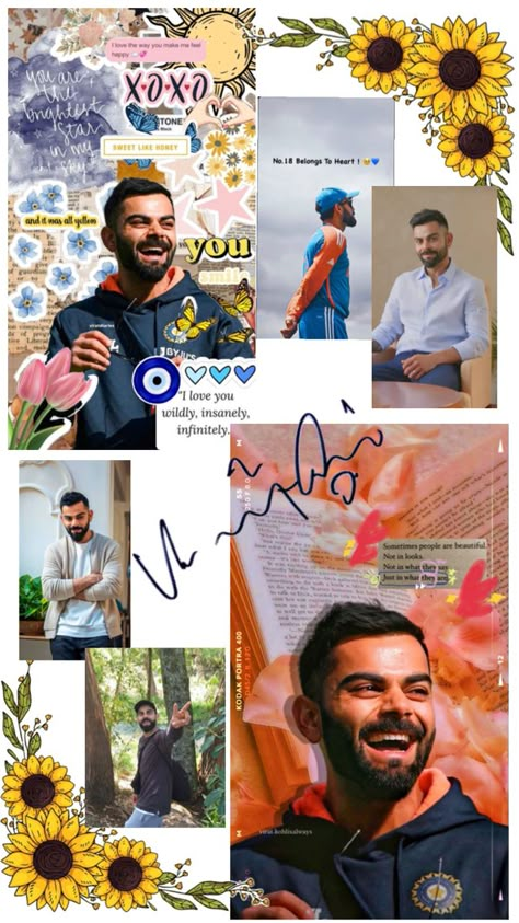 Virat Kohli Collage, Viral Kohli, Cricket Wallpaper, I Love Cricket Images, Virat Kohli Portrait, Cricket Images, Virat Kohli Portrait Photography, Happy Birthday Icons, Anushka Sharma And Virat