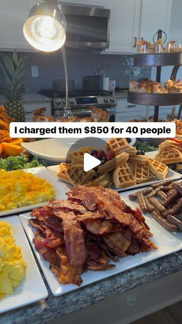 Bernard Hardison on Instagram: "Would you pay $850 for a brunch for 40 people?❤️❤️‼️‼️ #fyp #foodporn #foodphotography #foodstagram #foodblogger #healthyfood #explorepage #explorepage✨ #brunch #brunette #viral #foodporn #food #foodie #outdoor #foodnetwork #exploring #explorar #followforfollowback #foodcritic #foodcoma #tiktok #foryoupage #fypシ #fypage" Breakfast Brunch Set Up Ideas, Breakfast Ideas Party Brunch Food, Brunch Party Menu Buffet, Football Brunch Party Ideas, Simple Breakfast Buffet Ideas, Soul Food Brunch Menu Ideas, Brunch For 30 People, October Brunch Ideas, Small Brunch Set Up