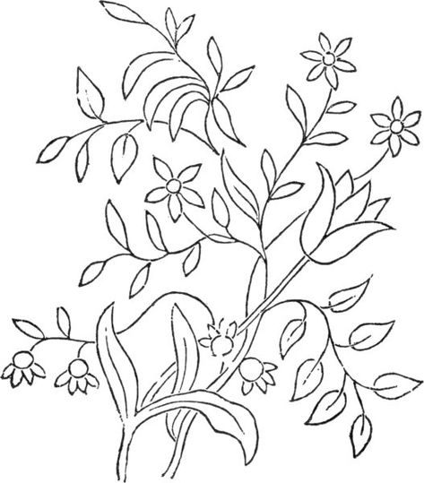 Embroidery Flowers Pattern Templates, Embroidery Patterns Free Templates, Flower Pattern Drawing, Hand Embroidery Patterns Free, Outline Designs, Embroidery Template, Hand Embroidery Patterns Flowers, Floral Embroidery Patterns, Hand Embroidery Flowers