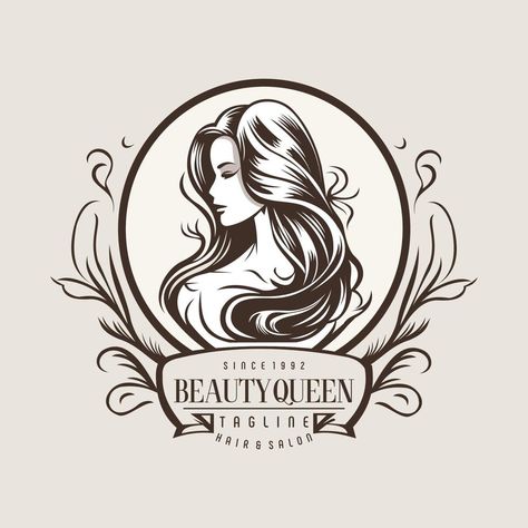 Logos For Beauty Salon, Logo Design For Beauty Salon, Beauty Salon Design Logo, Hair Beauty Logo Design, Women Logo Design Ideas, Beauty Shop Logo, Female Logo Design, Beauty Saloon Logo, Beauty Salon Logo Design