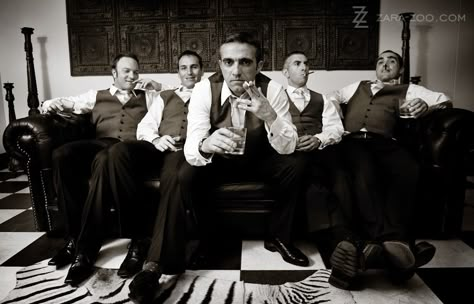 Mob Themed Wedding | ZaraZoo @ Molenvliet x 3 | ZaraZoo Wedding Photography - Cape Town Mafia Poses, Gangsta Wedding, Mafia Theme Party, Class Contract, Gangster Wedding, Mafia Wedding, Mob Wedding, Speakeasy Party, Groomsmen Photos