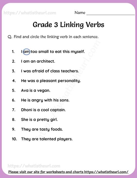 This PDF is filled with ten different linking verbs questions in it. It can be used for Grade 3 students. There are totally 4 pages and it includes key, Linking Verbs Worksheet Grade 3, Linking Words Worksheets, Adult Worksheets, To Be Verbs, Be Verbs, Linking Verbs Worksheet, Verbs Worksheet, Linking Verbs, Linking Words