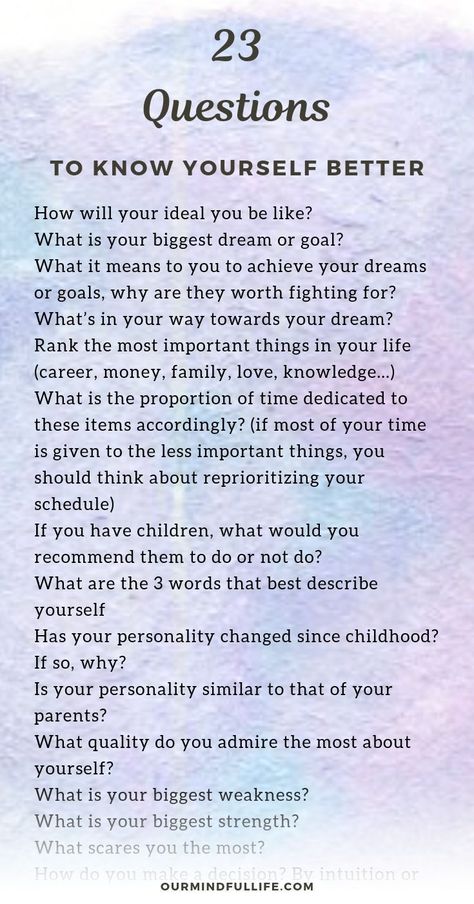 23 questions to ask yourself that will cultivate self-awareness - OurMindfulLife.com /self reflection/self knowledge/self conscious/self awareness worksheet/self exploration /self care art /self discovery personal development //self awareness questions/self questions/self-aware/self awareness exercises/how to become self aware/getting to know yourself/self awareness assessment test/ways to increase self awareness/self awareness quotes/why is self awareness important/ Self Awareness Questions, Selamat Hari Valentine, Self Awareness Quotes, Journal Questions, Questions To Ask Yourself, Awareness Quotes, Self Exploration, Vie Motivation, Know Yourself