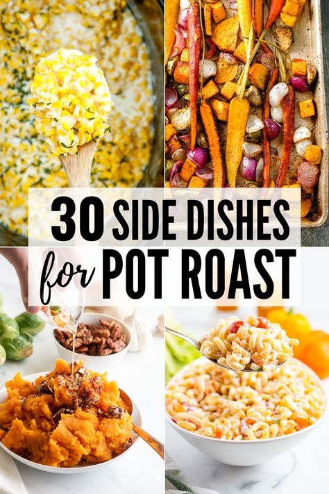 Side Dishes For Pot Roast, Roast Beef Dinner Sides, Sides For Pot Roast, Sides For Roast Beef, Roast Beef Side Dishes, Side For Roast, Roast Dinner Side Dishes, Pot Roast Vegetables, Pot Roast Dinner