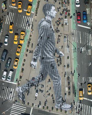 Elmar, Flatiron Plaza, New York, 2015 JR street artist Jr Art, Times Magazine, New York Times Magazine, French Street, Amazing Street Art, Urban Street Art, 3d Street Art, Charcoal Drawings, Graffiti Street Art