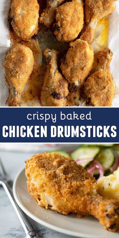 Easy to make Crispy Baked Chicken Drumsticks - this chicken recipe is family friendly and full of flavor. The chicken drumsticks are so moist and juicy and super easy to prep. #chicken #dinner #easyrecipes #bakedchicken Crispy Drumsticks, Crispy Baked Chicken Drumsticks, Baked Drumsticks, Chicken Drumsticks Recipe, Good Fried Chicken, Drumsticks Recipe, Taste And Tell, Crispy Oven Baked Chicken, Baked Chicken Drumsticks