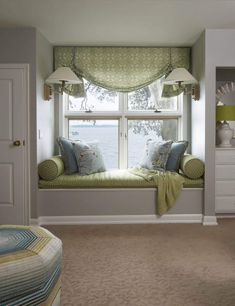 Brooks__7144LampFINALRT Bedroom Window Seat, Window Seating, Window Seat Design, Window Nook, Window Seats, Bay Windows, Window Room, Reading Nooks, Seat Design