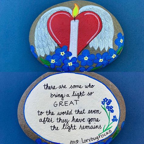 Sympathy Painted Rocks, Memorial Stones Diy Painted Rocks, Memorial Painting Ideas, Memorial Rock Painting Ideas, Memorial Rocks Painted, Memorial Stones Diy, Positive Rocks, Dog Memorial Quotes, Memorial Rocks