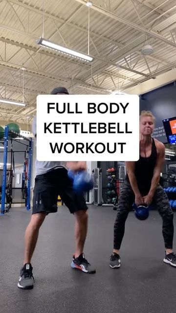 Andrew & Kate on Instagram: "Full Body Kettlebell Workout 📌Don’t forget to Save this one for later and tag a friend. The Workout⤵️ 40 seconds each exercise 20 seconds rest between exercises Kettlebell swings Curl to press Alternating snatch Squat cleans 2-5 rounds Who’s ready to try this workout? #bustostraining #fitnesstips #workouttips #abilene #personaltrainer #fitnesscouple #kettlebell #workoutsforwomen #wod" Curls Exercise, Kettlebell Full Body Workout, Kettlebell Wod, Kettlebell Workouts For Women, Best Kettlebell Exercises, Full Body Kettlebell, Kettlebell Challenge, Full Body Kettlebell Workout, Push Workout