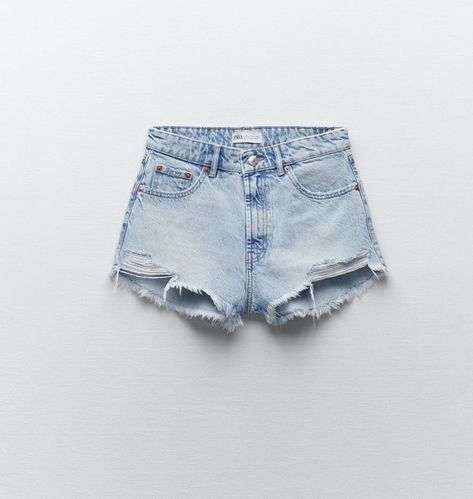 Preppy Denim Shorts, Wishlist Clothes, Zara Jean Shorts, Jean Shorts Outfit, Jean Zara, Casual Preppy Outfits, Cute Preppy Outfits, Shorts Outfit, Zara Shorts