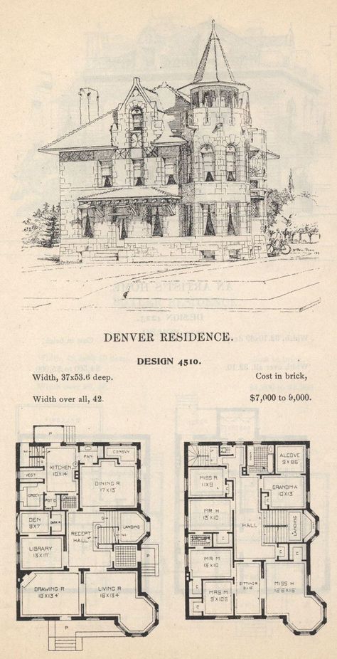 Gothic Victorian House Plans, Marketing Office Design, Architectural Blueprint, Plan 2d, City Houses, 2d Floor Plan, Architecture Blueprints, Residence Design, House Real Estate