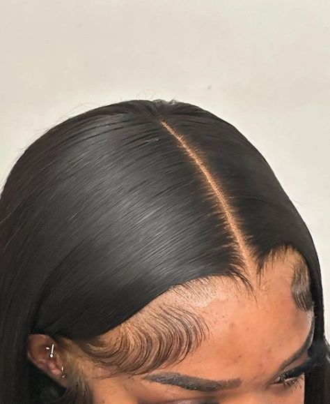 pretty & unique buss down wig. follow for more content. Frontal Wig Hairstyles, Hair Appointment, Hair Laid, Business Hairstyles, Middle Part, Hair Life, Baddie Hairstyles, Adhesive Glue, Black Girls Hairstyles