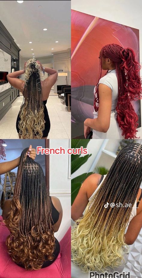 French Curls, Latest Hair Braids, Hairstyles For Straight Hair, Short Box Braids Hairstyles, French Curl, Goddess Braids Hairstyles, Cute Braided Hairstyles, Types Of Braids, Braids Hairstyles Pictures