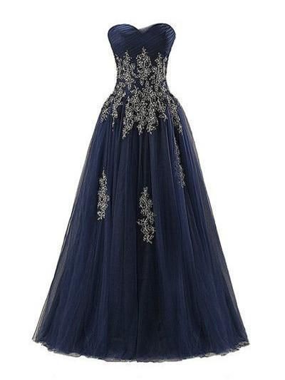 Navy Prom Dress, Blue Prom Gown, Gowns Blue, Navy Prom Dresses, Prom Evening Dresses, Evening Fashion, Long Blue Dress, Evening Party Dresses, Long Prom Gowns