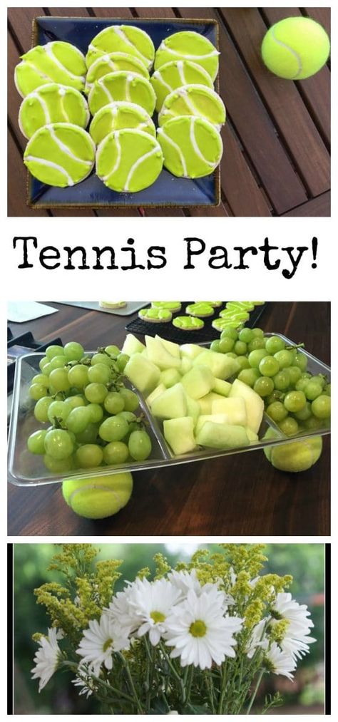 Tennis Themed Party, Tennis Senior Night, Tennis Decorations, Tennis Crafts, Tennis Birthday Party, Tennis Cake, Tennis Party Ideas, Wimbledon Party, Tennis Party Decorations