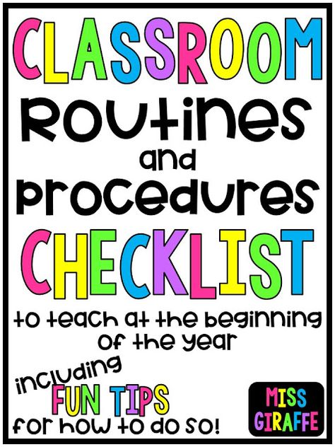 Routines And Procedures Checklist, Procedures Checklist, School Procedures, Classroom Routines And Procedures, Routines And Procedures, Classroom Management Plan, Teaching Classroom Management, 1st Grade Classroom, Classroom Expectations