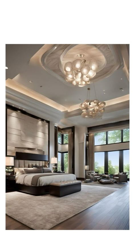 Modern Luxury Bedroom Decor, Modern Luxury Bedroom Furniture, Modern Luxury Bedroom Design, Big Bedrooms, Luxury Bedroom Decor, Modern Luxury Bedroom, Luxury Bedroom Design, Bedroom False Ceiling Design, Ceiling Design Bedroom