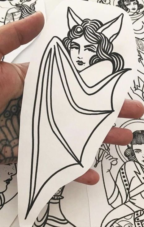 Spooky Traditional Tattoo, Traditional Tattoo Outline, Vampire Tattoo, Arte Pin Up, Vintage Tattoos, Halloween Flash, Spooky Tattoos, Traditional Tattoo Design, Traditional Tattoo Art