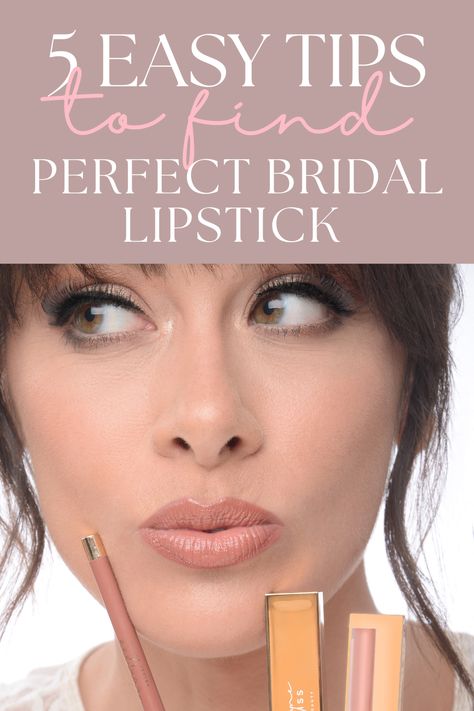 A Guide To Finding The Perfect Bridal Lipstick For Your Wedding 👰💄 Best Wedding Lipstick Brides, Wedding Lipstick Brides, Bridal Lip Color, Best Wedding Lipstick, Bride Lipstick, Bridal Lipstick, Shades Of Lipstick, Wedding Lipstick, Wedding Lips