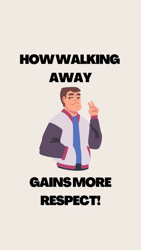 Learn how to gain respect and set boundaries by walking away. Understand why walking away is not disrespectful and how to bring your power back. How To Gain Respect, Power Back, Set Boundaries, How To Gain, Respect Yourself, Self Respect, Be Better, Change Me, Boundaries