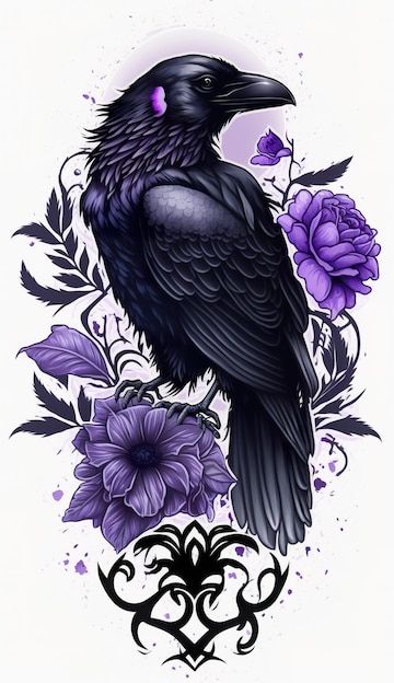 Itachi Tattoo, Crow Tattoo Design, 42 Tattoo, Evil Tattoo, Wicked Tattoos, Witch Tattoo, Crow Tattoo, Raven Tattoo, Raven Art