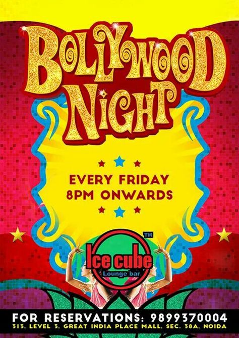 Bollywood Night Retro Poster Bollywood, Bollywood Graphic Design, Bollywood Party Poster, Bollywood Night Flyer, Bollywood Night Decor, Bollywood Night Poster, Bollywood Logo, Bollywood Background, Bollywood Night Party