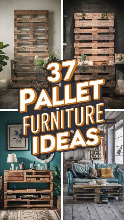 Transform any space with 37 unbelievable pallet furniture ideas! Find inspiration for both your indoor and outdoor living areas. Create cozy reading nooks, stylish patio furniture, and more with repurposed pallets! Quick Pallet Projects Easy Diy, Diy Pallet Furniture Indoor, Pallet Furniture Outdoor Diy, Easy Diy Pallet Projects, Wood Pallet Projects Outdoor, Outdoor Pallet Ideas, Pallet Projects Outdoor, Pallet Bench Outdoor, Wood Pallet Diy