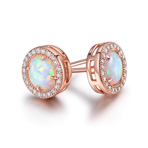 PRICES MAY VARY. Earring Dimension: This Rose Gold Plated or White Gold Plated Created Opal Halo Stud Earrings is 0.3 Inches in Length. Gold Plated Opal Earrings For Women, Mens, Teens & Girls These Beautiful Stud Opal Earrings are the perfect gift for a bridesmaid, sister, bestfriend, girlfriend, mother or aunt. The perfect jewelry gift for any occasion! Barzel's Opal Stud Earrings are worn as studs and is the perfect size and perfect color which will go with anything! We Offer a LIfetime No-Qu Pink Gold Jewelry With Halo Design As A Gift, White Opal Stud Earrings, Long Crystal Earrings, Teardrop Bridal Earrings, Bridal Earrings Studs, Pearl Drop Earrings Gold, Natural Pearl Earrings, Opal Stud Earrings, Black Diamond Earrings