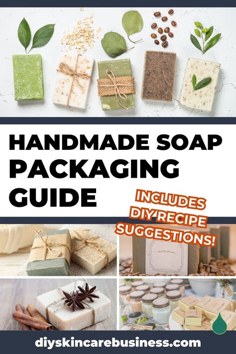 The packaging guide for handmade skincare businesses that feature soap in their product line! Not JUST a resource with 'pretty' details, this post includes DIY skin care recipe suggestions, soap boxes ideas, soap box label templates, unboxing inspiration, and more. A true business branding must-have for any small-batch soap maker wanting to grow their loyal customer base! www.diyskincarebusiness.com Cricut Soap Box Template, How To Display Soaps For Sale, Soap Bar Packaging Ideas, Soap Making Supplies List, How To Package Homemade Soap, Packaging Homemade Soap, Soap Sample Packaging Ideas, Soap Labels Template Free Printable, Soap Business Ideas